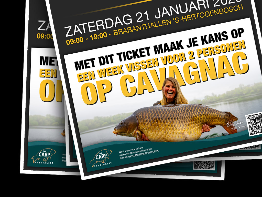 Koop je tickets voor Carp Den Bosch nu online en maak kans op een mooie visreis 